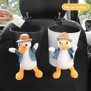 Bote de basura de cuero con diseño de dibujos animados para <span class=keywords><strong>coche</strong></span>, colgante para respaldo, bolsa de basura impermeable, cubo de almacenamiento de desechos, cubo para paraguas, accesorio para automóvil - Product Image 3