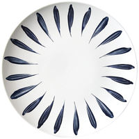Service d'assiettes à salade écologiques motif fleur bleue, style nordique européen, design personnalisé, en porcelaine fine légère, pour mariages et restaurants