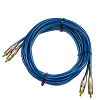 Cables de Audio Estéreo RCA Macho a Macho, Chapados en Oro, con Cubierta de PVC, para Amplificador y Altavoces de Auto, Suministro de Fábrica