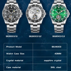 BG8003 New Men <b>Mechanical</b> Wristwatch Male Skeleton Luxury Watch Mens Waterproof Luminous <b>Clocks</b> - Product Image 6