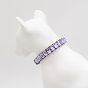 Diseñador personalizado moda <span class=keywords><strong>diamante</strong></span> perro <span class=keywords><strong>Collar</strong></span> PU cuero Rhinestone mascota collares tachonado diamantes brillantes cachorro gato collares - Product Image 4
