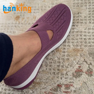 Ehanking Women's Casual Fabric Sneakers Breathable Lightweight Non-Slip Summer Sports Shoes Flat Design Slip-On Walking Shoes - Product Image 5