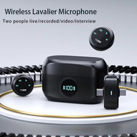 Microphone sans fil professionnel K31 Microphone Lavalier portable avec étui de charge Microphone à revers Collier sans fil