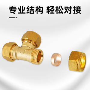 Raccord de compression tout cuivre à diamètre égal 10mm/12mm, connecteur pour instrument de climatisation, adaptateur en cuivre à une ou deux branches - Product Image 3