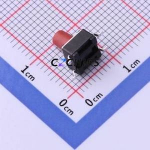 TS-1102SD-A-I-R Tactile Switch SMD-4P,6x6mm Switch ( Switch Length: 6mm )( Switch Width: 6mm )( Switch Height: 8mm ) - Product Image 2