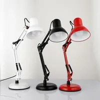 Lâmpada de mesa ajustável do braço do oscilante, lâmpada ajustável do estudo para o quarto do escritório