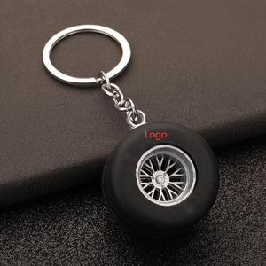 <span class=keywords><strong>Mini</strong></span> porte-clés en caoutchouc turbo pour pneus, porte-clés personnalisé en 3D, pendentif en métal, porte-clés en silicone, porte-clés de pneus de <span class=keywords><strong>F1</strong></span> - Product Image 2