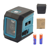 Niveau laser portable à deux lignes, 360 degrés, instrument de nivellement laser croisé