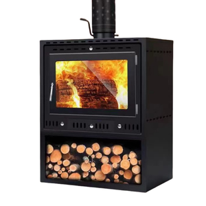 Cheminée et poêle à bois combinés de style industriel pour la décoration moderne de la maison, état neuf - Product Image 4