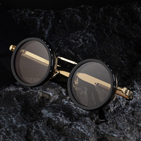 Partagas Rétro de Créateur Personnalisé Logo Rond ND Rotatif Ajustable Polarisé Conduite UV400 Lunettes de Soleil pour Hommes