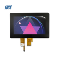 7 ''7 pulgadas 1000NITs alto brillo 1024x600 resolución IPS USB I2C interfaz pantalla LCD con panel táctil