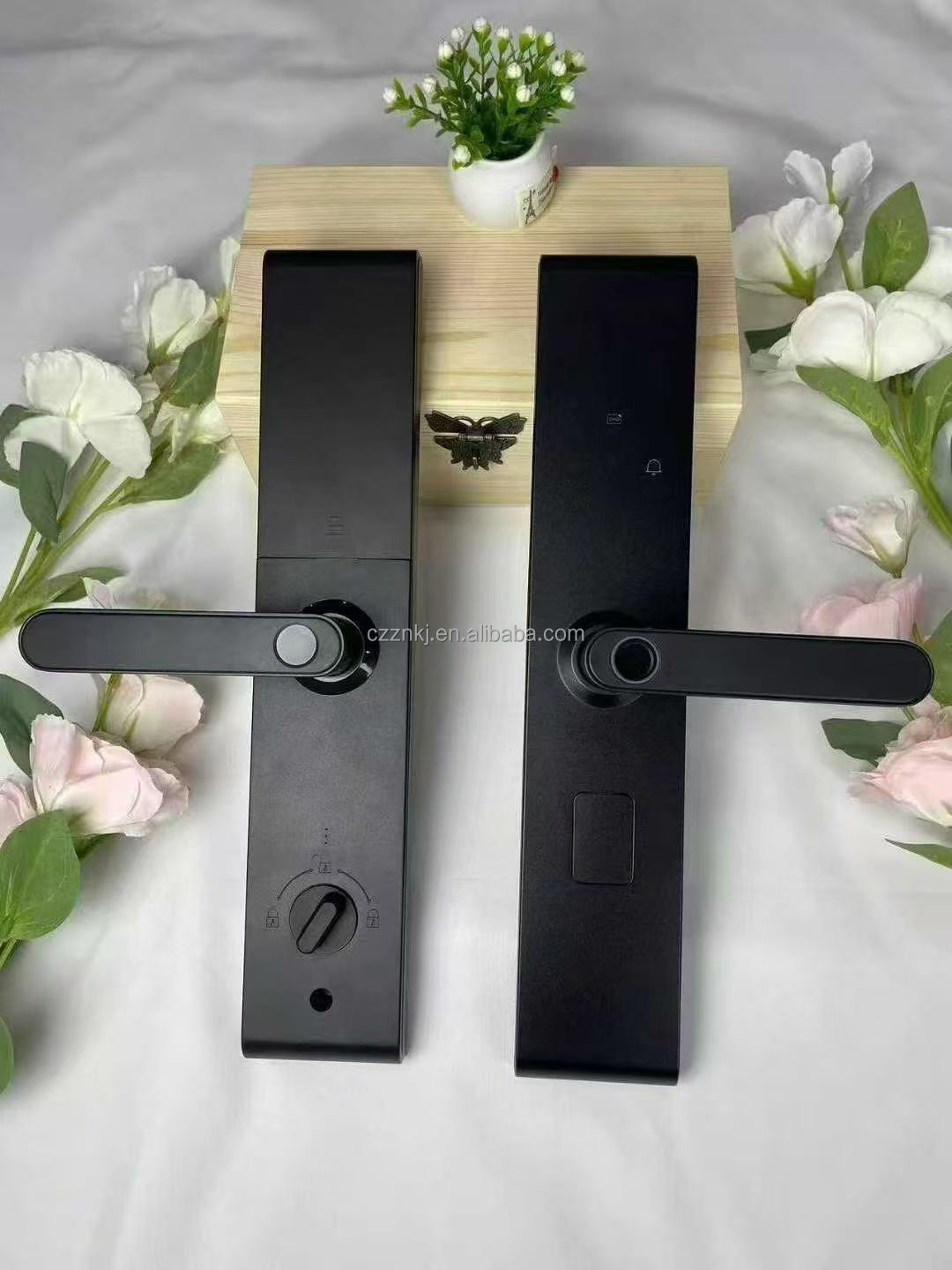 Smart Fingerprint Digital Handle Locks Ttlock TZ16B Waterproof Electronic WiFi Aluminum Alloy Memory Card High Security 9 Groups · image 4