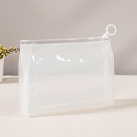 Pochette zippée en PVC couleur personnalisée avec anneau de traction, à soufflet, pour le rangement et l'organisation de cosmétiques, bijoux et petits articles, vente au détail