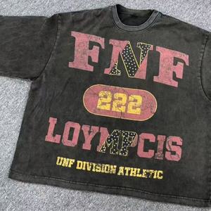 Camiseta de Hombre de Lujo Personalizada con Lavado Ácido Vintage - Algodón de Alta Calidad, Diseño Corto, Estampado Serigrafiado, Marca, Ajuste Holgado Oversize - Product Image 3