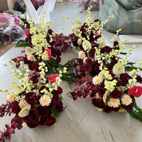 M-FB115 Nouvelle Arrivée Luxe Haute Qualité Boule de Fleurs Artificielles 5D en Soie Blanche pour Centres de Table de Mariage et Décorations de Table