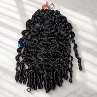 Meilleure Vente Extensions de Cheveux Humains Bouclés Birmans Effet Nœud Miracle pour Tresses au Crochet 18-26 pouces