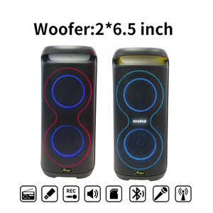 2024 nuevo modelo de luz Led Super Bass caja de sonido altavoz Dual 6,5 pulgadas Partybox TWS altavoz - Product Image 3