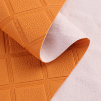 Cuir synthétique PVC gaufré 1,1 mm avec envers en velours, extensible, imperméable et résistant à l'abrasion pour sièges de voiture et meubles de maison
