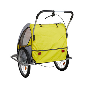 Rimorchio Pieghevole Leggero a 2 Ruote in Acciaio Inox Personalizzato per Bicicletta, 2 Posti, per Avventure con Bambini - Product Image 4