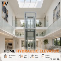 Ascenseur hydraulique pour maison, duplex, maison jumelée, villa, hôtel, structure compacte en PVC, installation facile, fabrication OEM, résidentiel