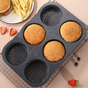 Bán buôn tùy chỉnh BPA free không dính bánh <span class=keywords><strong>hamburger</strong></span> Bun Khuôn Silicone bánh <span class=keywords><strong>hamburger</strong></span> Bun Pan - Product Image 4