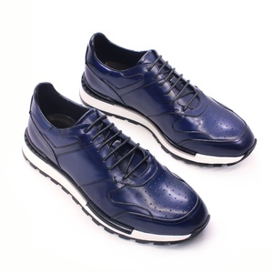 Sneakers Oxford da <span class=keywords><strong>Uomo</strong></span> di Alta Gamma Italiane in Pelle di Vitello Scarpe Sportive con Suola Antiscivolo Design Estivo Stringato Casual da Ufficio e Matrimonio - Product Image 5