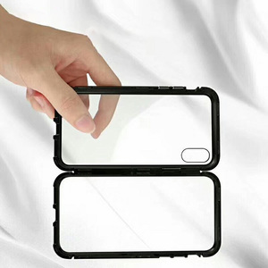 เคสโทรศัพท์กระจกนิรภัยกันกระแทกพร้อมอุปกรณ์เสริมฝาแม่เหล็กโลหะสำหรับ <span class=keywords><strong>iPhone</strong></span> 13 11 XS MAX X - Product Image 4