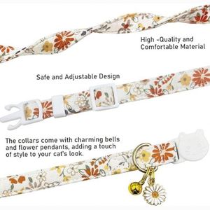 Cute Flower Pendant Kitten <b>Collar</b> <b>Cats</b> Festive Pet Supplies for New Year and Thanksgiving - Product Image 5