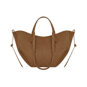 For Underarm Pleated Tote Bag Solid Color Fold Design Women's Leisure Travel Handbag <b>Gift</b> Card Included Spring 2025 - Product Image 1