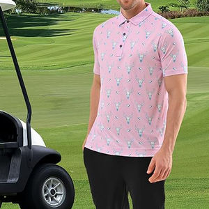 Camiseta Deportiva de Golf Floral Personalizada de Alta Calidad ODM para Hombre, de Nailon, de Secado Rápido, Manga Corta, con Bordado y Logotipo Personalizado Impreso - Product Image 6