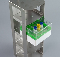 Fournitures de laboratoire Réservoir d'azote liquide Racks de congélation verticaux en acier inoxydable pour boîte de stockage cryogénique