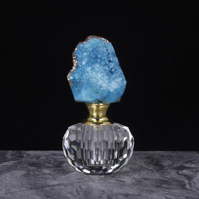 Розничная дешевая мини-бутылочка с кристаллами для духов с агатом уд, пустые арабские Бутылочки для Ближнего Востока