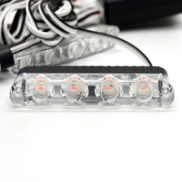 Lumière clignotante universelle à clipser sur grille de voiture, 16 LED, télécommande sans fil transfrontalière, 1 à 4 canaux, pour modification