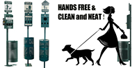 Station de ramassage de déjections canines extérieure en métal robuste, vente en gros d'usine, avec logo et couleur personnalisables