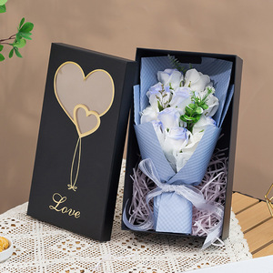 Xà Phòng Hoa Bó Hoa Với Hộp Quà Tặng Cho Ngày Valentine Giáng Sinh 11PC Xà Phòng Hoa Hồng Bó Hoa - Product Image 5