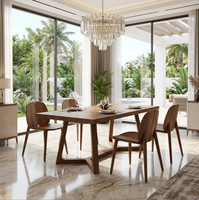 Table et chaises de salle à manger de luxe pour la maison, ensemble de salle à manger confortable pour hôtel, table et chaises de salle à manger pour villa, ensemble de mobilier de salle à manger pour restaurant