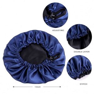 Bonnet en satin de soie réglable de haute qualité pour femme, style personnalisé, double couche, pour usage extérieur et quotidien, toutes saisons - Product Image 3