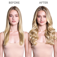 Extensions capillaires russes Remy à bandes adhésives, 40 pièces, 100g, 18 pouces, double épaisseur, blond clair avec mèches blond doré, lisses