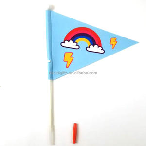 Bandera de seguridad personalizada para <span class=keywords><strong>bicicletas</strong></span>, pancarta de poliéster, bandera triangular para deportes al aire libre, Bandera de bicicleta, pancarta de promoción, pancartas - Product Image 3