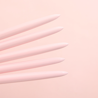 Juego de 5 Pinceles para Decoración de Uñas con Mango Metálico Extrafino, Pincel para Detalles Florales y Delineado