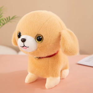 Peluche de chien simulé douce et rembourrée, jouet amusant pour apaiser les animaux, avec rembourrage en coton PP, techniques de broderie, meilleur cadeau d'anniversaire - Product Image 1