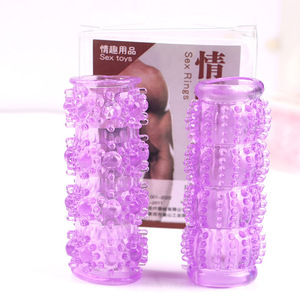 Anneau pénien en silicone souple pour homme, lot de 6, à points granulaires et barbelés, retenue de prépuce, design œil de mouton, usage érotique pour adultes - Product Image 2