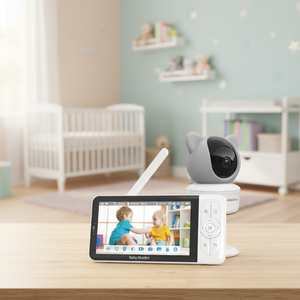신형 5.0인치 스마트 2.4GHz WiFi 베이비 모니터 2K 베이비 비디오 카메라 야간 시야 오디오 베이비폰 팬틸트 기능 포함 - Product Image 2