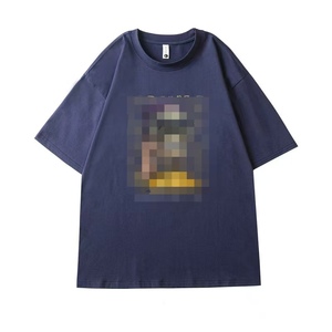 Camiseta de estilo urbano para hombre con corte holgado y estampado gráfico, camisetas para hombre - Product Image 5