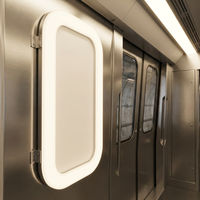 Panneau diffuseur en polycarbonate blanc laiteux personnalisé OEM, résistant aux chocs, pour éclairage décoratif de porte intérieure de train