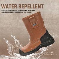 Sepatu Keselamatan Pria Anti-Selip Anti-Hantaman Sepatu Safety untuk Pria Ujung Baja Tahan Air Tahan Tusukan TPU Anti-Benturan