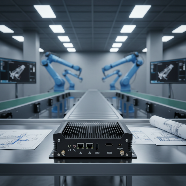 JIERUICC GT1200 Fanless IPC I5-1335U with 2LAN 2COM RS232 32GB RAM 3-Year Warranty for Factory Automation Robot Control Computer