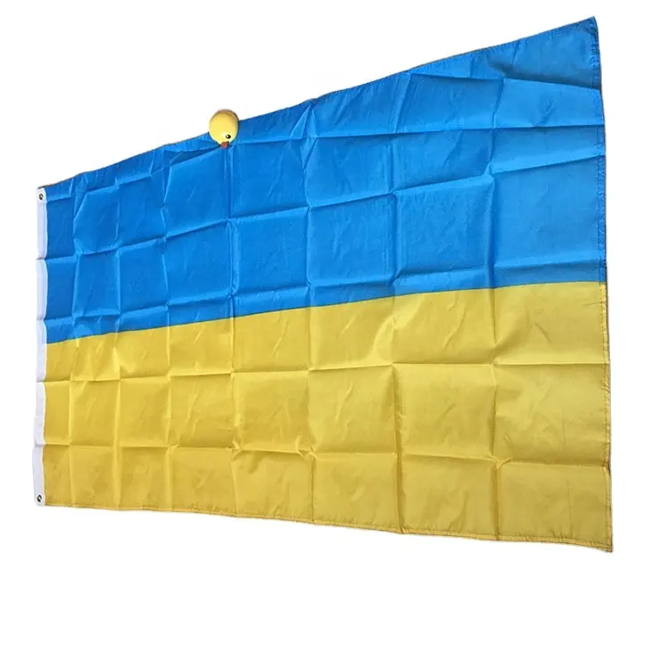 High Quality Factory Price 3X5FT 100D Polyester Ukraine Flag Different National Flying Flag Banners