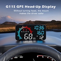 G11 GPS Head-up-Display Geschwindigkeit Kompass Fahrzeit Kilometerstand Höhe 3-Stufen-Geschwindigkeitsalarm USB-Stromversorgung für Alle Autos