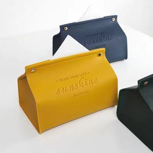 Boîte à mouchoirs en cuir de style européen pour hôtel, restaurant, KTV, simple et pratique pour la maison - Product Image 1
